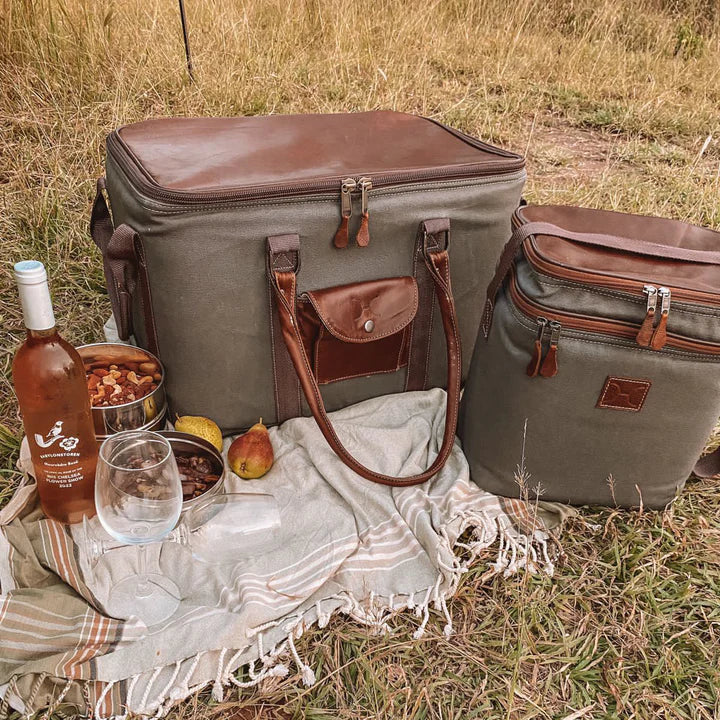 45L Big Boy Box Cooler Canvas & Leather