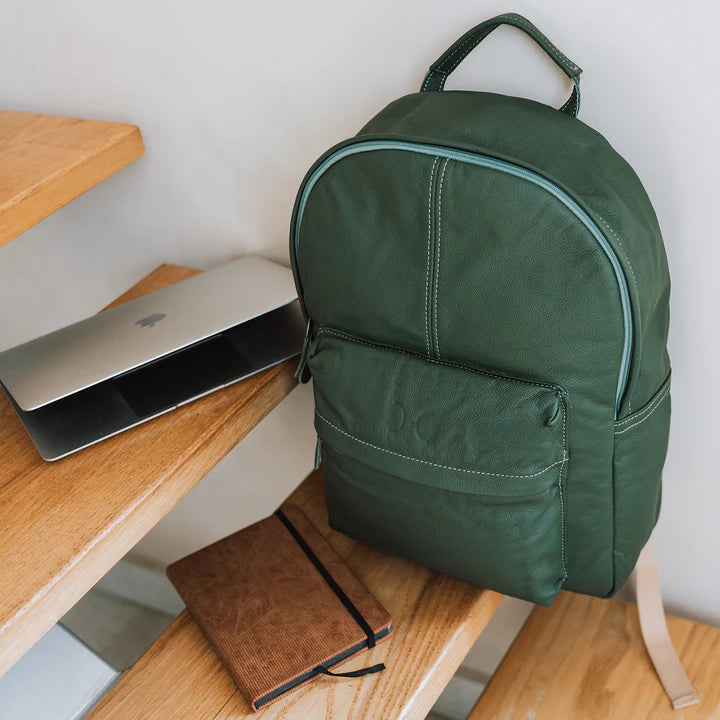 15" Leather Laptop Backpack