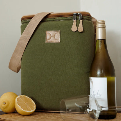 Long Tom Wine & Drinks Cooler Canvas & Leather