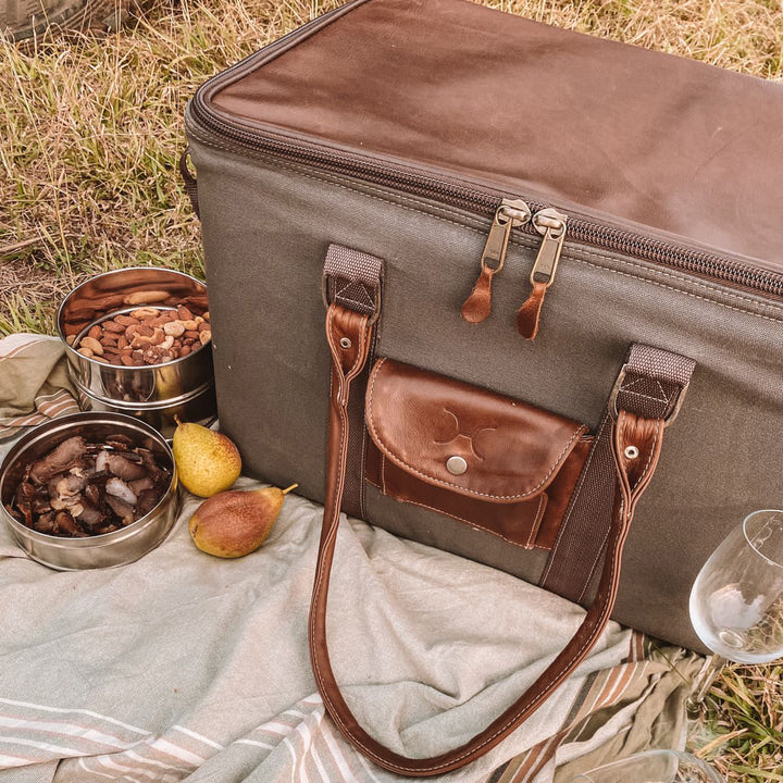 45L Big Boy Box Cooler Canvas & Leather