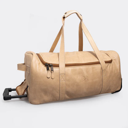 Leather Wheelie Travel Bag