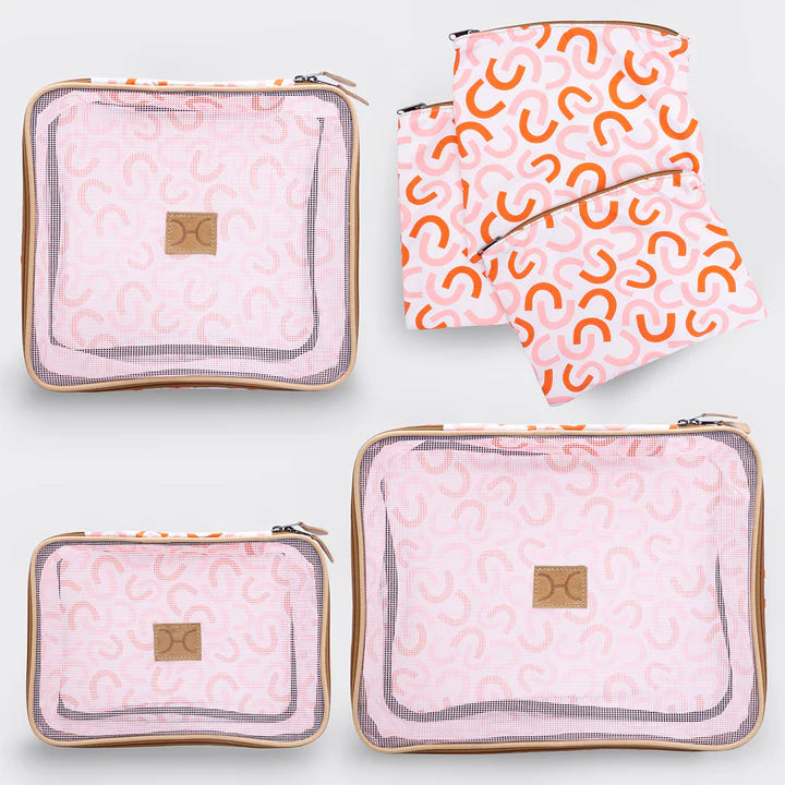 Travel Luggage Organiser pods 6 piece set | Lucky Blush