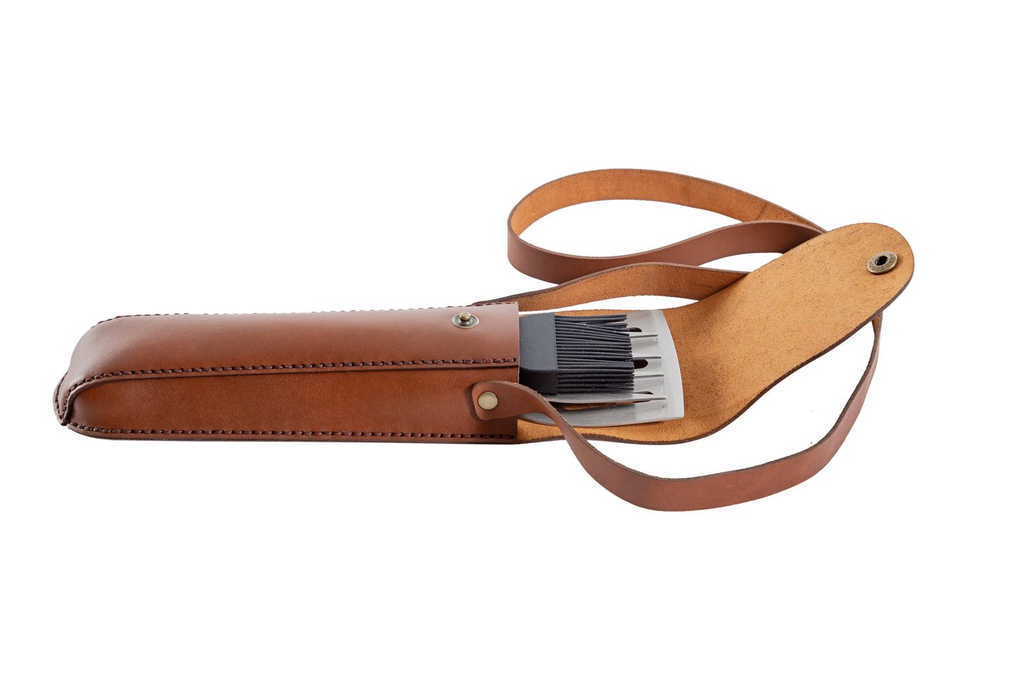 Braai Gadget in hand-stitched, genuine leather bag