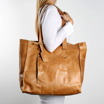 Tote Handbag with Zipper